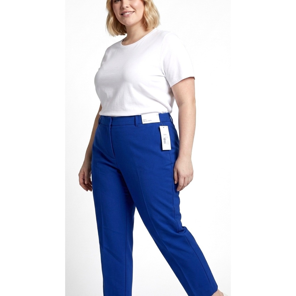 Liz Claiborne Emma‎ Ankle Length Pants Royal Blue Mid-Rise Plus Size 20 NWT